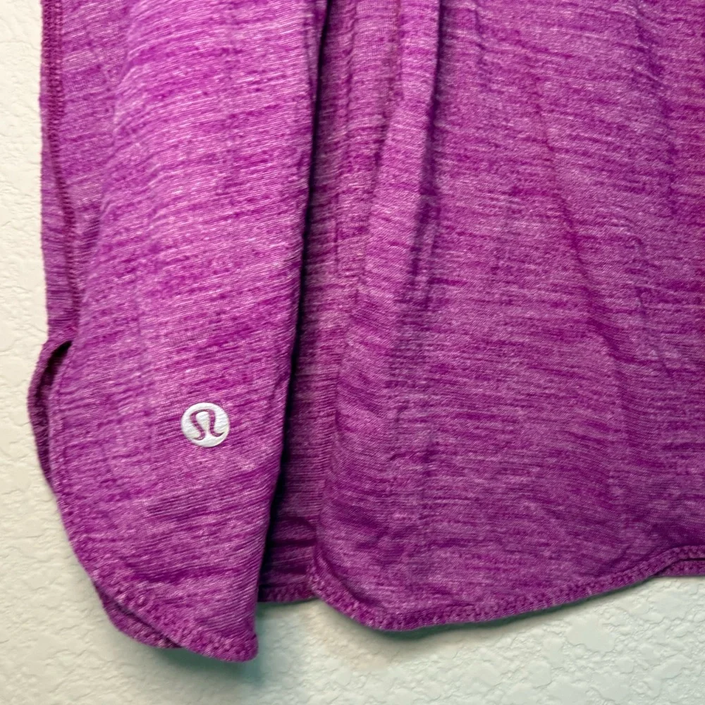 Lululemon What The Sport Singlet Il Tank Heathered Ultra Violet / Alarming Red 6